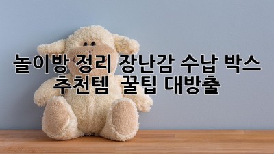 놀이방 정리✨ 장난감 수납 박스 추천템 & 꿀팁 대방출! 🧸