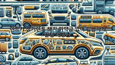 🚗 렌트카 장기렌트 해지, 위약금 없이 깔끔하게! 꿀팁 대방출 🍯